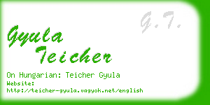 gyula teicher business card